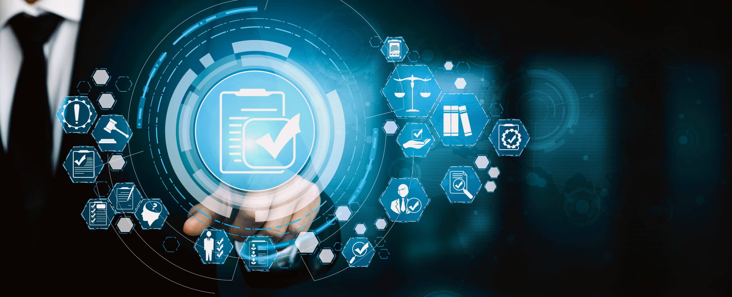 Compliance rule law and regulation graphic interface for business quality uds